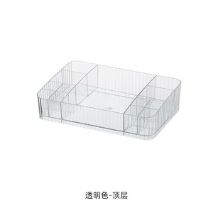 Caja de almacenamiento de cosméticos acrílica con cajones, organizador de maquillaje a prueba de polvo para el cuidado de la piel, soporte de escritorio para pinceles de lápiz labial - Product Image 5
