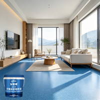 Peinture de sol en sable coloré époxy sans joint personnalisable, idéale pour les gîtes, appartements, cuisines, résistante à l'usure, installation simple