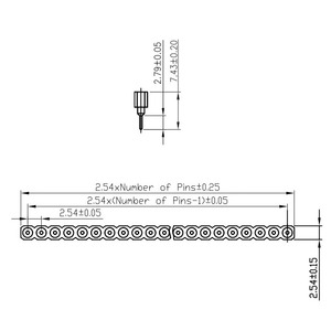 Connettore PCB Maschio e Femmina con Pin Rotondi, Passo 2.54mm 2.0mm 1.27mm, Fila Singola o Doppia, Dritto o ad Angolo Retto, SMT DIP - Product Image 2
