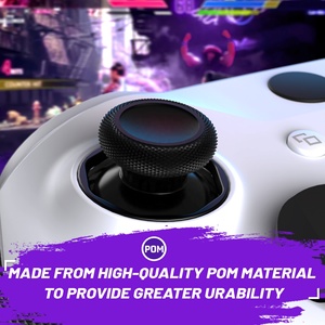 Bâtons octogonaux de remplacement noirs redessinés avec anneaux d'accentuation pour manette Xbox Series X/S, coque version EXtremeRate ASR - Product Image 5