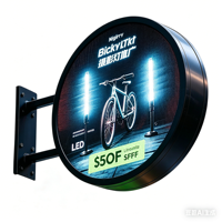 Pantalla LED Redonda Personalizable P2.5 a Todo Color, Letrero Publicitario Exterior Impermeable para Logotipo de Tienda o Restaurante