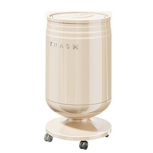 Poubelle à couvercle roulant en PP en forme de baril, avec double seau amovible et couvercle à bascule, pour salon, salle de bain et usage domestique - Product Image 4