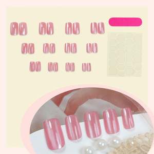 Faux ongles français faits main transfrontaliers en gros – Courts, moyens et longs – Autocollants pour ongles - Product Image 2