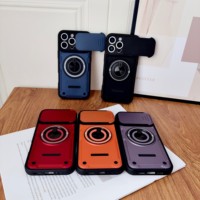 Coque de téléphone antichoc avec béquille Lightning Ring et protection d'objectif pour iPhone 17 Pro Max et iPhone 16