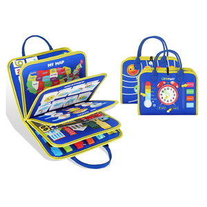 Tablero Sensorial Educativo de Fieltro Montessori, Juguetes para Niños, <span class=keywords><strong>Libro</strong></span> de <span class=keywords><strong>Actividades</strong></span>, <span class=keywords><strong>Actividades</strong></span> de Aprendizaje Preescolar para Niños Pequeños - Product Image 1