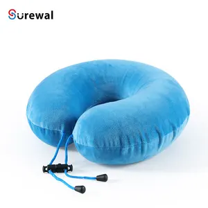 Дорожная подушка для шеи SUREWAL из латекса, U-образная подушка для шеи для поддержки плеч, Таиландская подушка из чистого латекса для путешествий