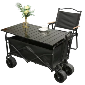 Chariot de <span class=keywords><strong>courses</strong></span> pliable portable à quatre roues en acier inoxydable étanche pour le camping et les outils de stand - Product Image 1