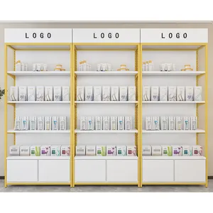 Meicheng Customized Shopping Mall Wall Display Stand Retail Store Furniture Cosmetic Shelf For Cosmetic Display Cabinet And Show