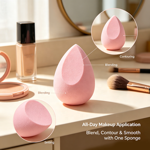 Vente en gros d'outils d'applicateur cosmétique de mélangeur d'oeufs de maquillage de beauté sans latex pour le mélange d'éponge de maquillage de cosmétiques - Product Image 5