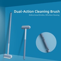 Brosse anti-poils pour chiens et chats, rouleau anti-peluches réutilisable double face pour canapé, tapis, lit, voiture, outil de nettoyage des poils d'animaux