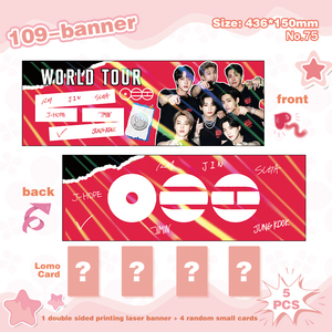 Lien vers tous les modèles |   Bannière portable Kpop Stray Kids/Baby Monster, imprimée recto-verso, cadeau pour les fans - Product Image 2