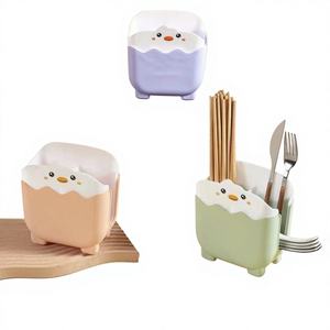 ZAA AA-2601 Bonito Porta Cubiertos de Plástico con Escurridor para Cocina, Duradero y Moderno - Product Image 1