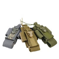 Étui tactique pour radio, pochette pour interphone, sac MOLLE robuste, fermeture à bouton unisexe, chasse, polyester, fabriqué en Chine