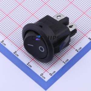 RS601D2-2010011BB Rocker Switch Through hole Component (THT) Switch 23mm 23mm Concave Bend Solder Tab - Product Image 1