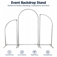 Support de toile de fond en alliage d'aluminium élégant, lot de 3, pour mariage, fête, événement, cérémonie, décoration de scène - Fournisseur d'usine
