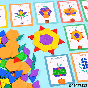 Regalos de desarrollo intelectual, rompecabezas de madera con forma de madera, rompecabezas de madera Montessori, círculo cuadrado, tablero triangular, juguetes para bebés con tarjetas - Product Image 3