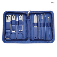 WELLFLYER MS-781 coupe-ongles en gros 9/18 pièces Kit d'outils de soin des ongles en acier inoxydable Kit de coupe-ongles manucure pédicure ensemble