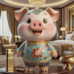 無形文化遺産クリエイティブ製品Cloisonne Pig - Product Image 5