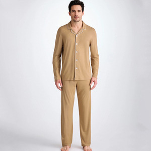 Hongbo 2025 <strong>Men's</strong> Luxury Cotton Loungewear <strong>Pyjama</strong> Set Breathable Sleepwear <strong>Pants</strong> Plus Size Hot Selling for <strong>Men</strong> Winter - Product Image 2