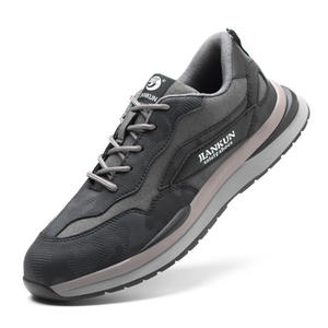 Chaussures de sécurité légères JIANKUN pour hommes, toutes saisons, <span class=keywords><strong>en</strong></span> <span class=keywords><strong>cuir</strong></span> microfibre décontracté, respirant, avec embout <span class=keywords><strong>en</strong></span> acier anti-impact/anti-perforation - Product Image 1