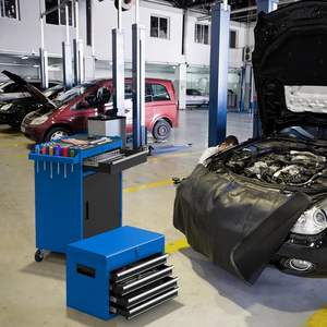 Caja de Herramientas Rodante <span class=keywords><strong>Goplus</strong></span> con 5 Cajones, Ruedas con Bloqueo, Cajones Deslizantes, Parte Superior Desmontable y Estante Ajustable (23.5x11x40) para Garaje o Taller - Product Image 2