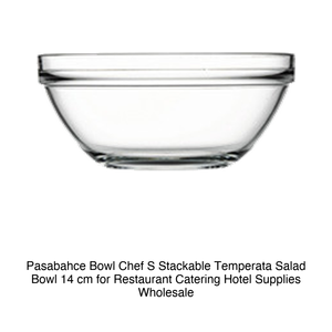 Bol à salade empilable en verre trempé Chef's Ø 14 cm Pasabahce - Product Image 2