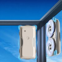Kit de robot limpiador de ventanas de tamaño estrecho suministrado por fábrica, protección contra corte de energía UPS, poste te