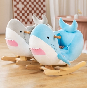 Köpekbalığı at ilk doğum günü hediyesi çocuk sallamak at peluş sallamak at - Product Image 2