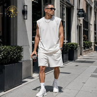 Débardeur Oversize Premium Sans Manches Streetwear Unisexe pour la Détente et l'Entraînement, Impression Personnalisée, Service OEM, en Mélange de Coton