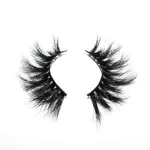 热卖眼睫毛假长 5d lashes3d 批发供应商 25毫米水貂睫毛