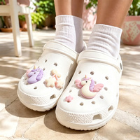 3D PVC Cartoon Schoen Charms voor Tuinschoenen DIY Zachte Bloem Fruit Clog Decoratie Cadeaus