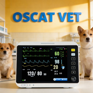 Moniteur de signes <span class=keywords><strong>vitaux</strong></span> standard OSCAT pour équipement vétérinaire : 6 paramètres + IBP, ETCO2, imprimante, support mural et chariot en option - Product Image 2