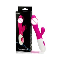 Wasserdichter 30-Gang G-Punkt & Klitoris-Stimulator Realistischer Silikon+ABS USB-Aufladbarer Dildo Vibrator Sexspielzeug für Frauen
