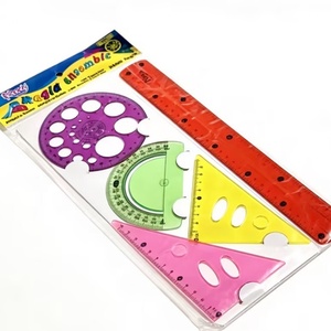Juego de Reglas de Plástico de Alta Calidad para Material Escolar, 5 Piezas, Juego de Reglas Profesionales de Matemáticas y Geometría, Novedad 2026 - Product Image 5