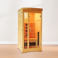 Salle de sauna infrarouge moderne pour 1 personne avec une puissance de 6 kW et un panneau de commande informatique doté d'une fonction infrarouge lointain