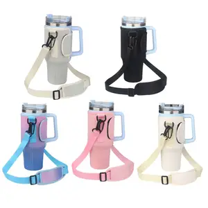 Dd2140 Travel Waterfles Draagtas Houder Neopreen Buidel Tumbler Protector Mouw Met Verstelbare Band