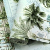 Papier peint chinois, nouveau design, matériau PVC/vinyle, gaufrage intense avec un grand motif floral brillant/argenté pour le marché indien