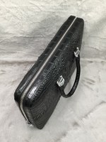 Sac d'affaires de luxe pour homme en cuir de crocodile véritable, durable, de haute qualité, avec fermeture éclair, souple, grande capacité pour ordinateur portable