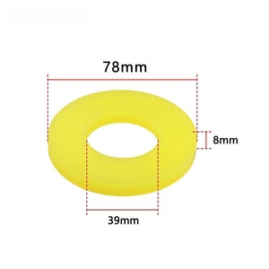 ยางรองแท่นโช้คอัพหน้า 78x39x8 มม. สีเหลือง ซิลิโคน สำหรับ VW Jetta Santana Buick - Product Image 1