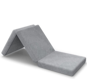 Wholesale Tri Folding <strong>Mattress</strong> Foam <strong>Topper</strong> 4" Thickness Floor <strong>Mattress</strong>, Guset <strong>Bed</strong> with Removable&amp;Machine Washable Cover , - Product Image 1