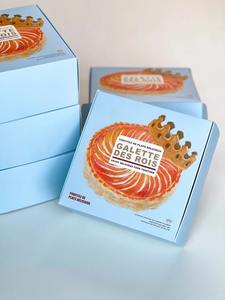 Scatola da imballaggio in cartone bianco riciclabile <span class=keywords><strong>Galette</strong></span> Des Rois, con Logo personalizzato e sicuro per alimenti - Product Image 3