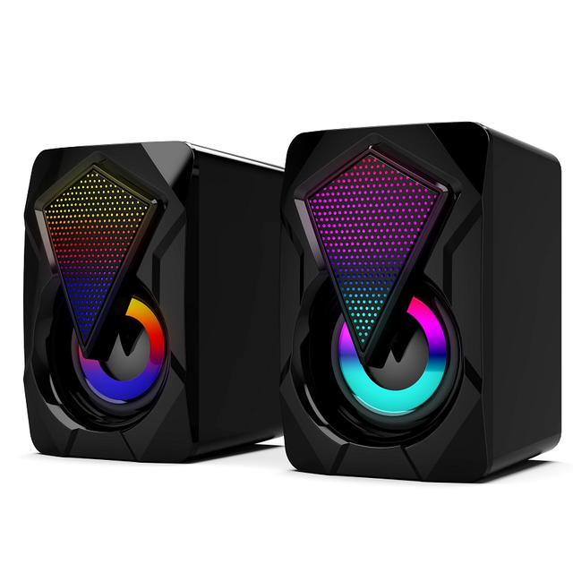 Usb Wired Speakers for Computer Audio Multimedia Colorful Lighting Desktop Game Audio Speaker USB LED RGB Speaker for Computer