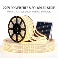 Bande lumineuse LED COB flexible 220V, auto-adhésive en silicone souple Ra80-90, éclairage d'ambiance chaud/blanc pour plafonds et salons