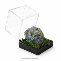 Vente en gros de spécimens minéraux bruts de labradorite naturelle, mini boîte de présentation paysagère 3,5 cm, cadeau