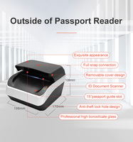 Lecteur de passeport CMOS OCR MRZ RFID Sinosecu pour ordinateur de bureau, scanner de vérification d'identité ICAO 9303 pour l'enregistrement en agence de voyage, en stock