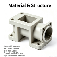 Boîtier carré beige moulé par injection ABS sur mesure avec port latéral pour système de connexion industrielle