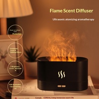 Diffuseur USB à flamme aromatique simulée, en plastique coloré, pour la maison, le bureau, cadeau, lumière d'ambiance, humidificateur de bureau 3D à flamme, atomiseur