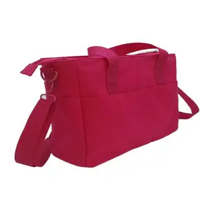Factory Custom Durable Pink Shoulder Bag Sports Travel Water-repellent Handbag Shopping Tote Bag Crossbody Bag With Compartment