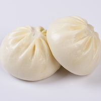 Baozi — collation chinoise aux extraits de la nourriture, mélange de légumes et de champignons, baoxi et Halal