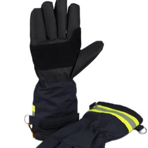 Gants de pompier noirs EN659 avec revêtement NOMEX en cuir de vachette et aramide, ignifuges et imperméables, pour combinaisons de pompier en opérations de sauvetage - Product Image 6
